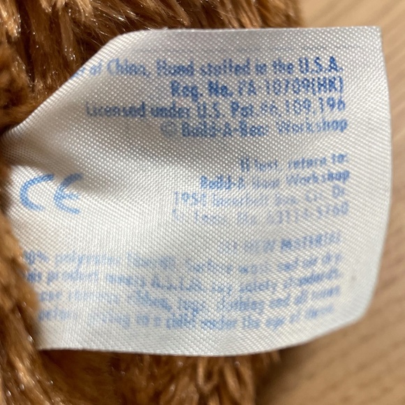 Build a Bear Workshop Puppy Dog Eye Patch Brown Curled Floppy Ear Stuffed Animal - Picture 7 of 11